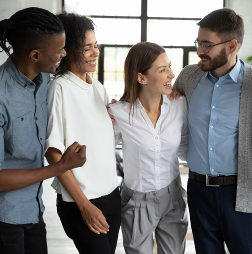 Business professionals discussing in office